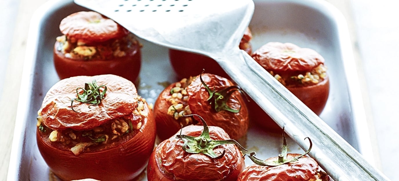 Rice and feta stuffed tomatoes Rice and feta stuffed tomatoes