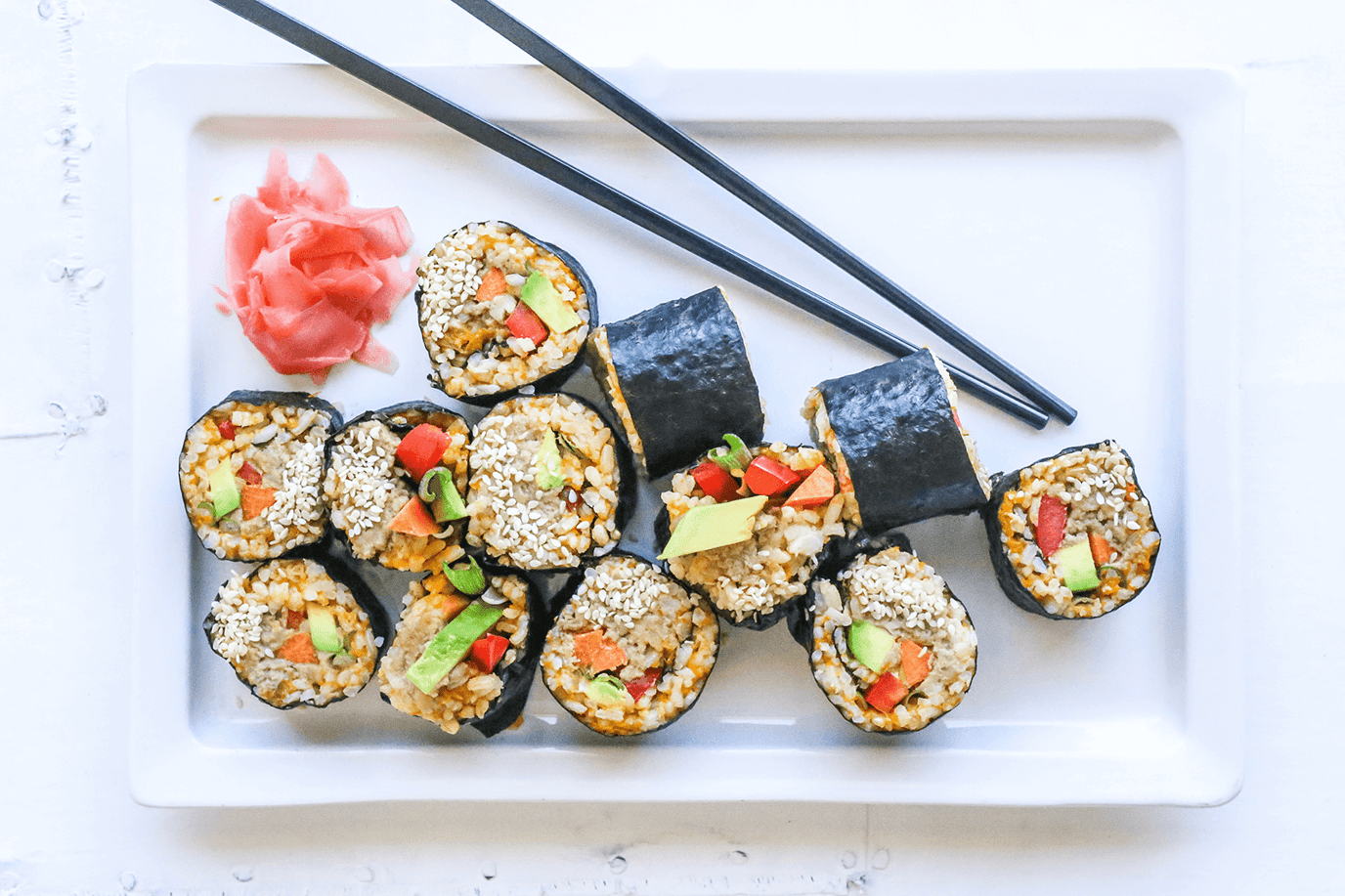 Rainbow Nutolene nori rolls
