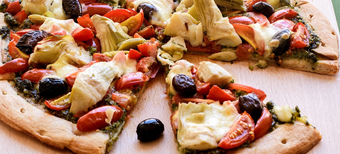 Pesto pizza
