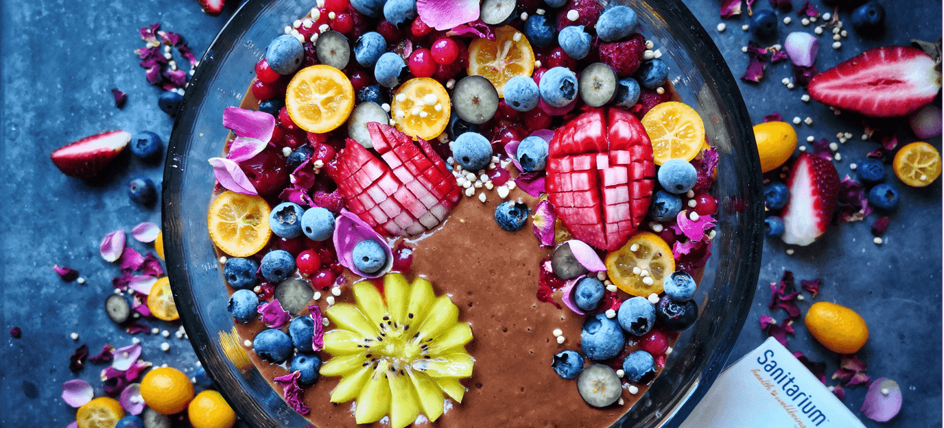 So Good chocolate PB&J smoothie bowl