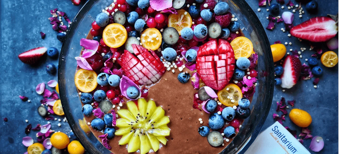 So Good chocolate PB&J smoothie bowl