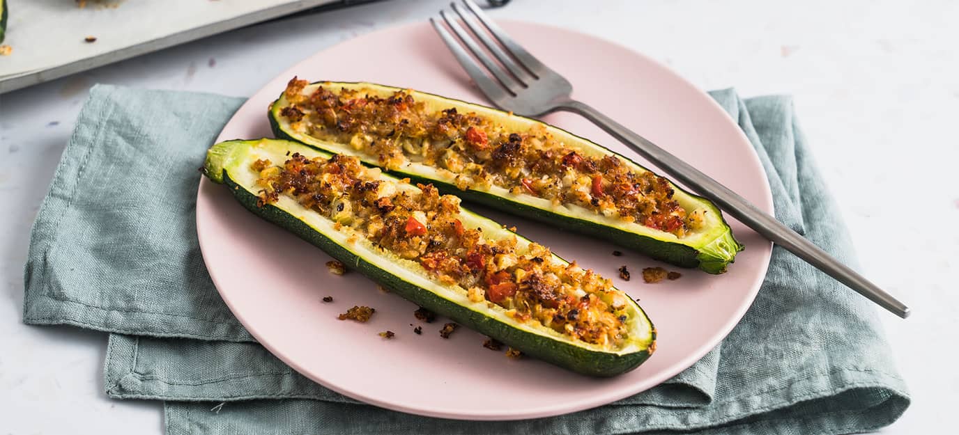 Stuffed zucchini boats