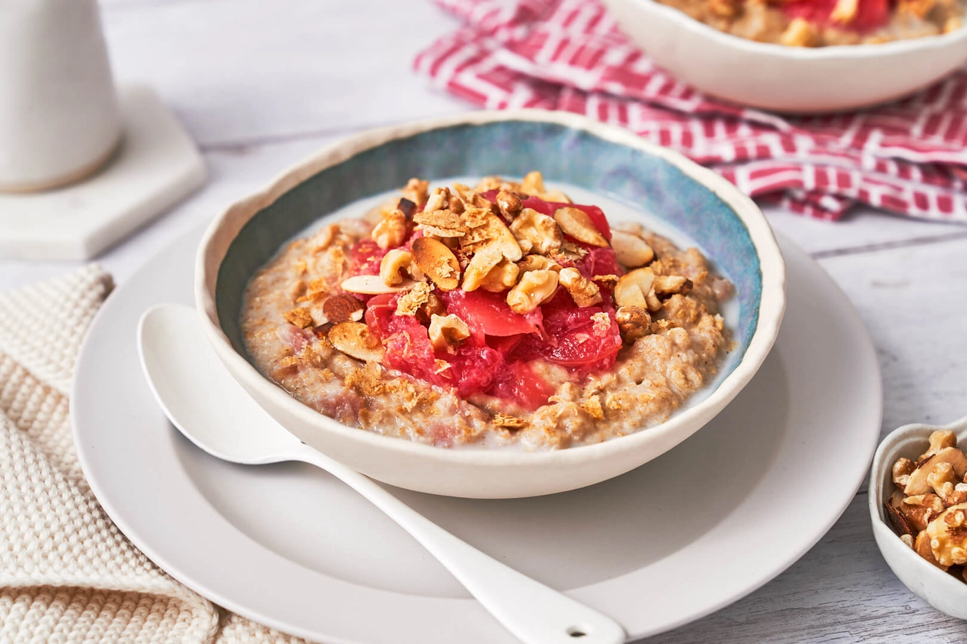 Apple & Rhubarb “Pie” Porridge