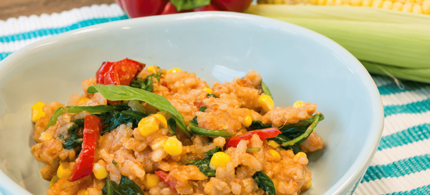Oven baked vegan risotto