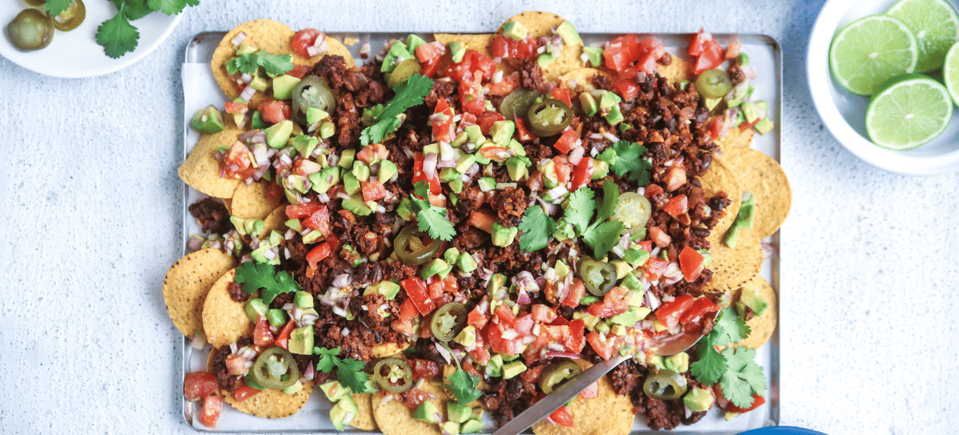 Classic nachos with savoury mince