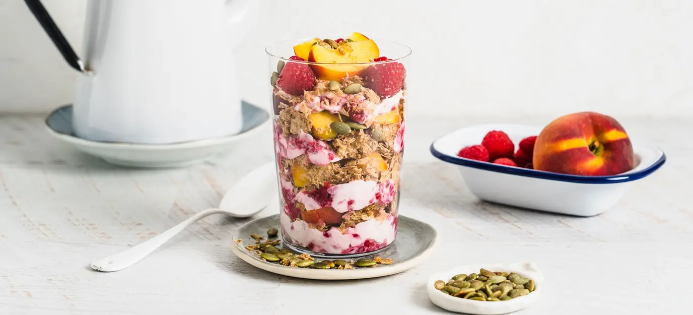 Peach & Raspberry Parfait