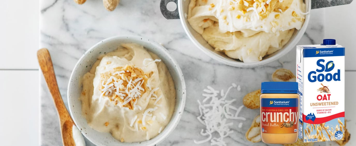 Banana Peanut Ice Cream Pots
