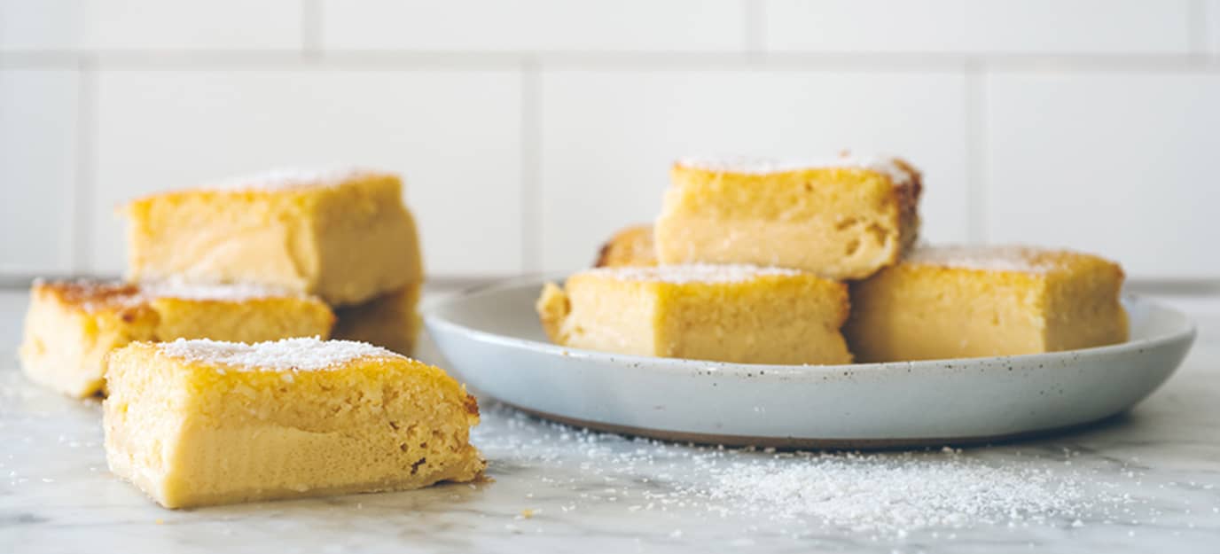 Coconut custard pudding