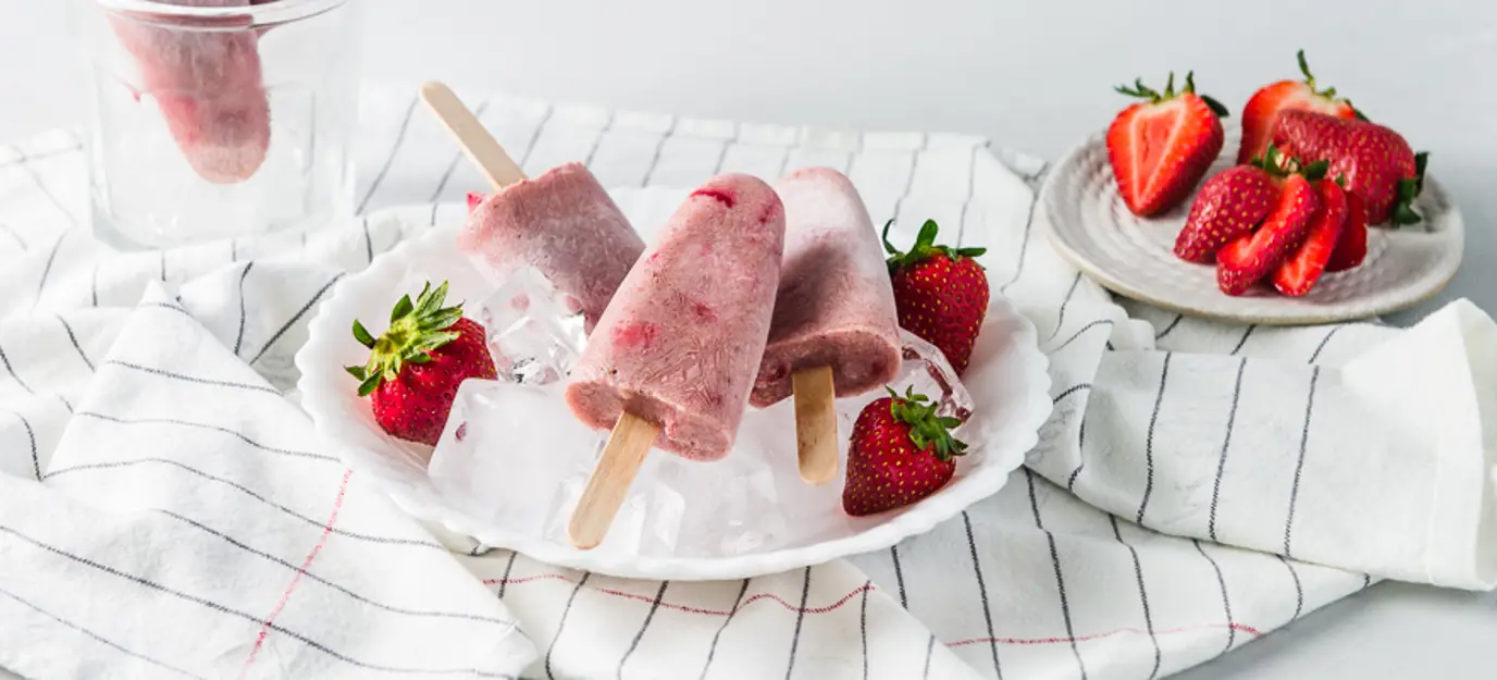 Strawberry Smoothie Popsicles