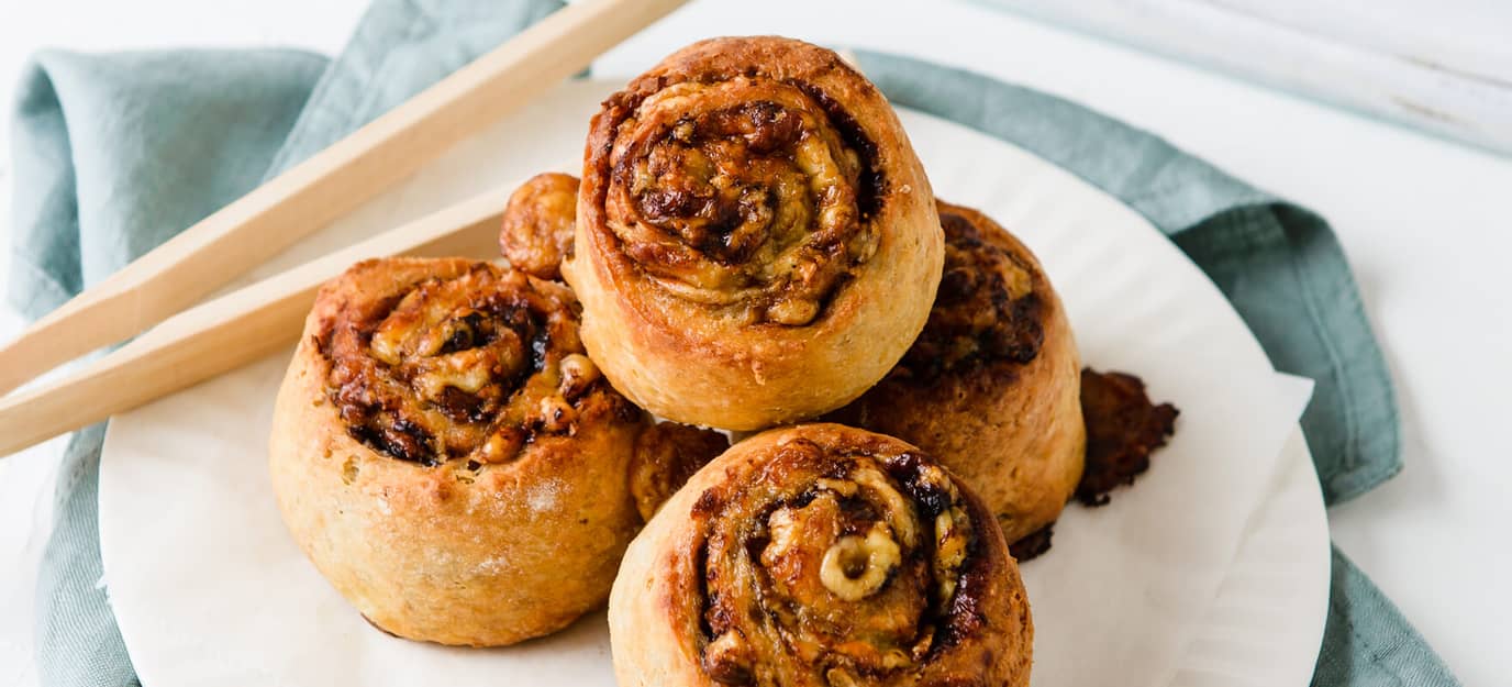 Cheese and Marmite scrolls