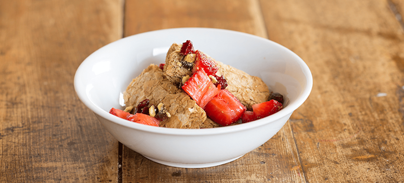Weet-Bix™ with strawberries, cranberries and pistachios