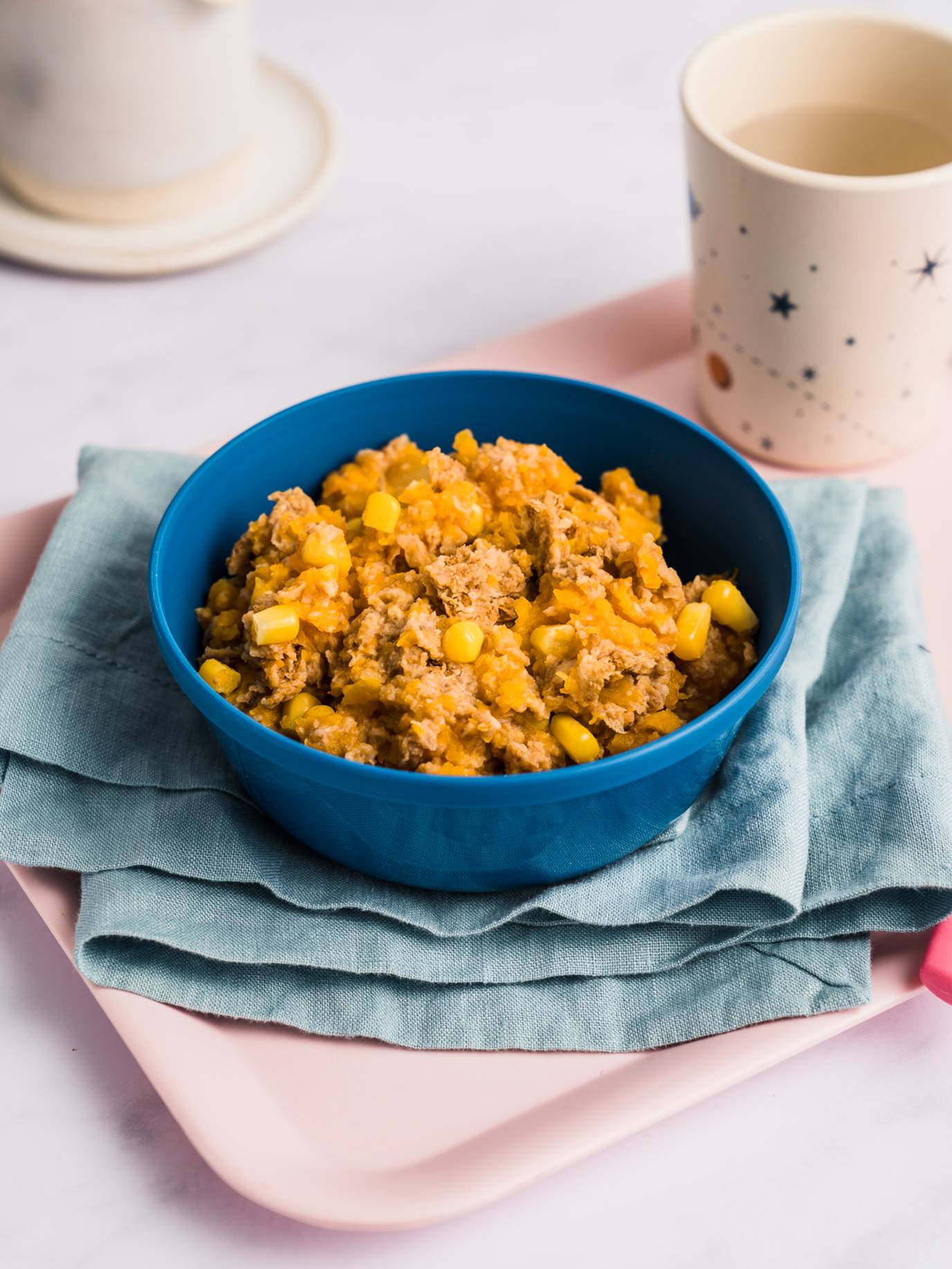 Pumpkin, Corn and Weet-Bix Mash 