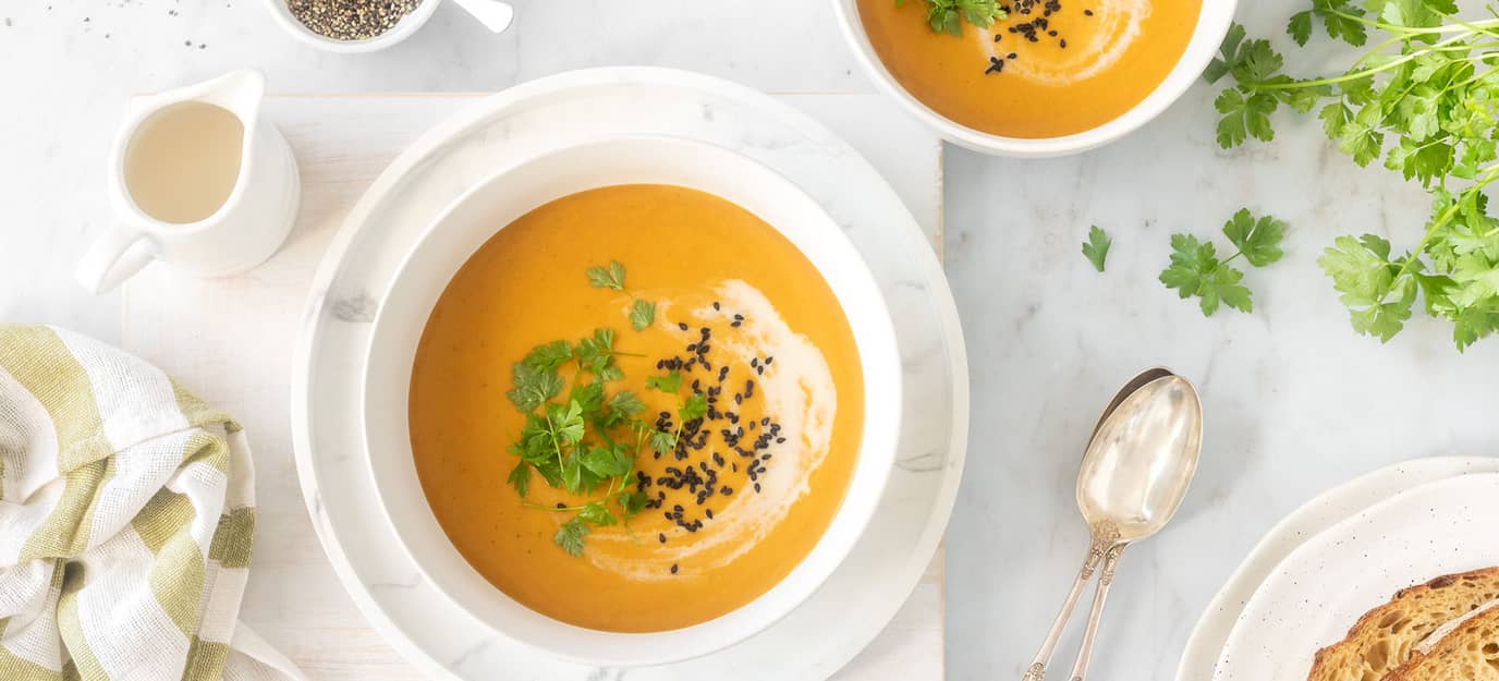 Roasted sweet potato soup