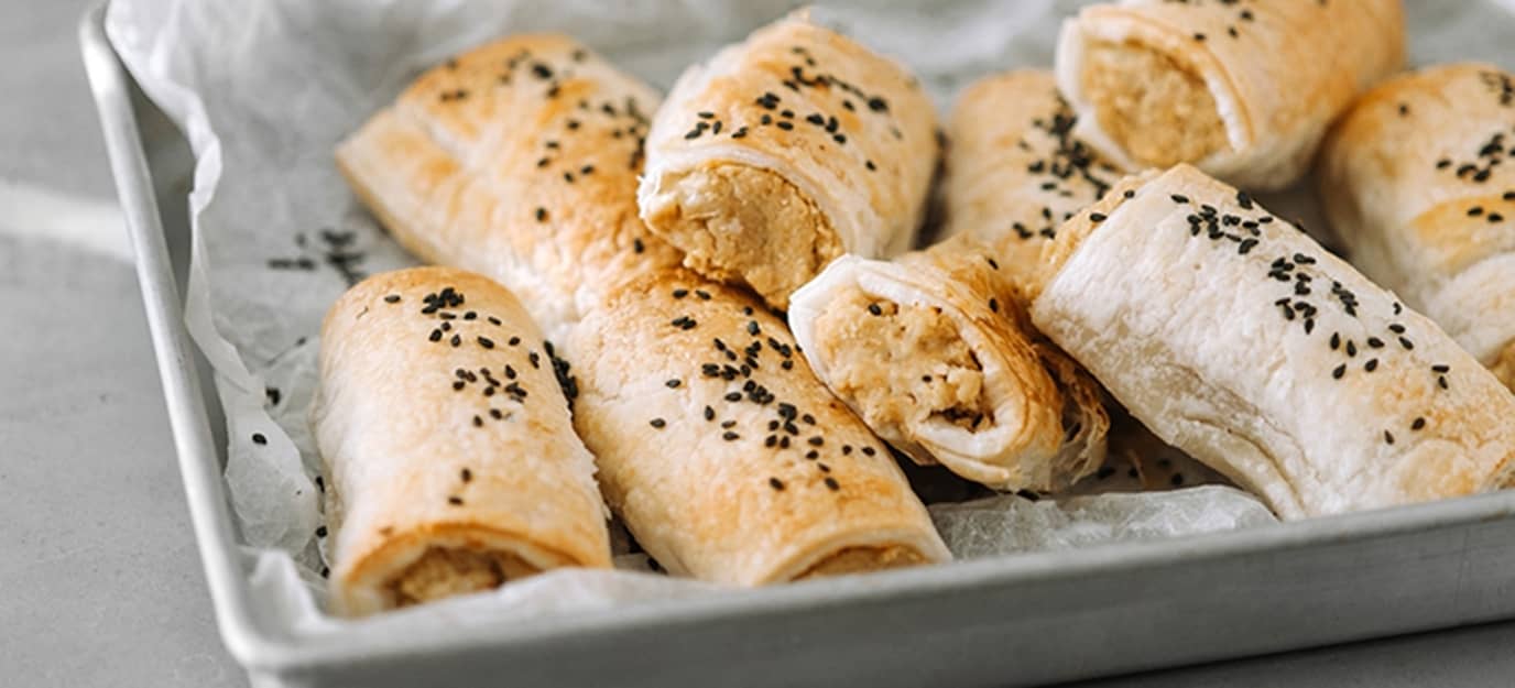 Falafel sausage rolls