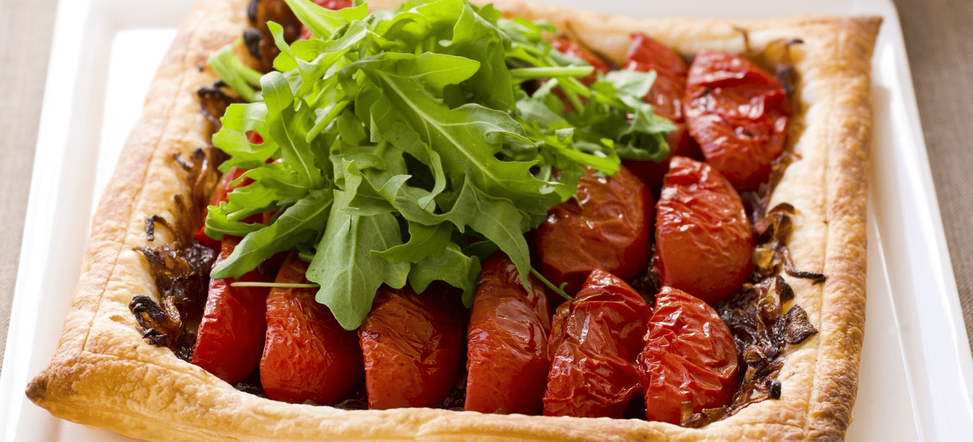 Caramelised onion and tomato tarts Caramelised onion and tomato tarts