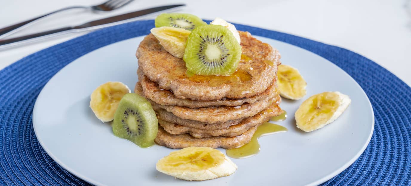 Gluten free Weet-Bix and banana pancakes