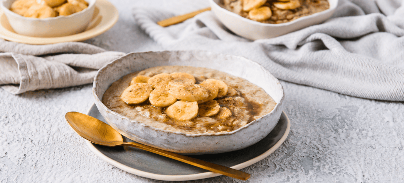 Caramel banana porridge