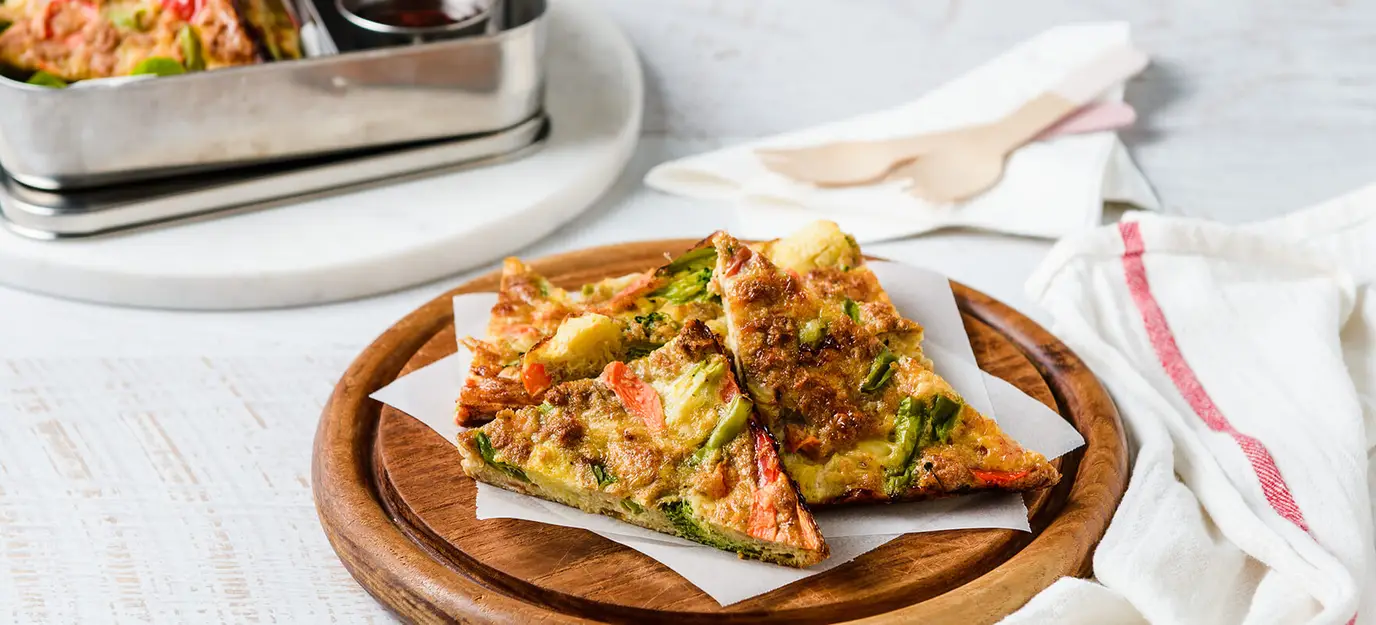 Rainbow vegie slice