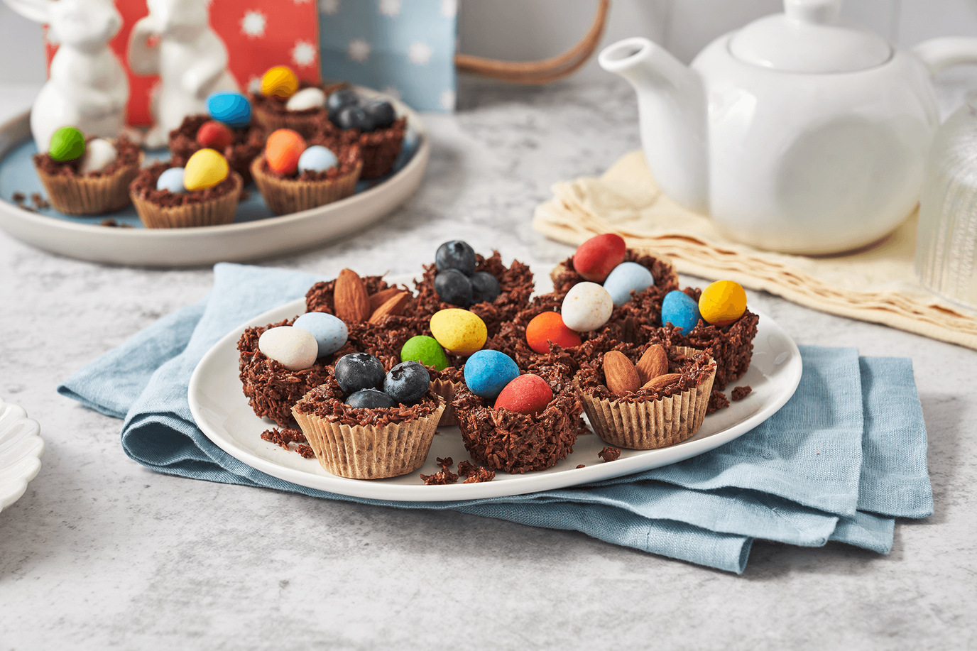 Choc-Coconut Crackle Nests