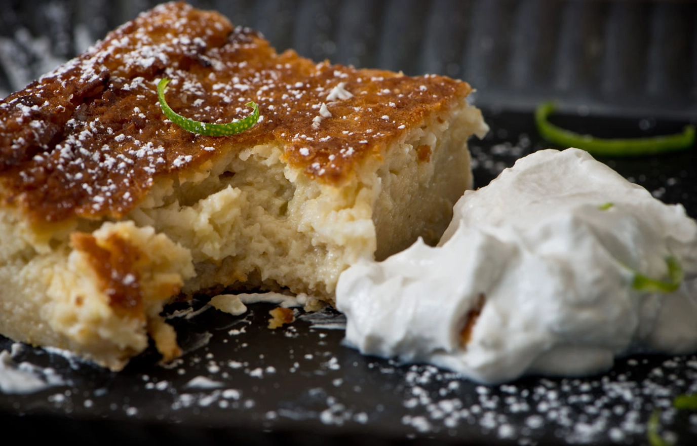 Baked coconut custard Baked coconut custard