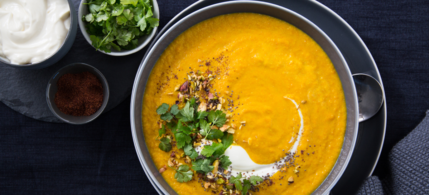 Carrot, cauliflower and turmeric soup