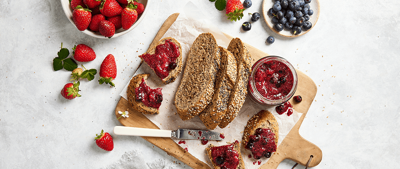Strawberry & Blueberry Chia Jam