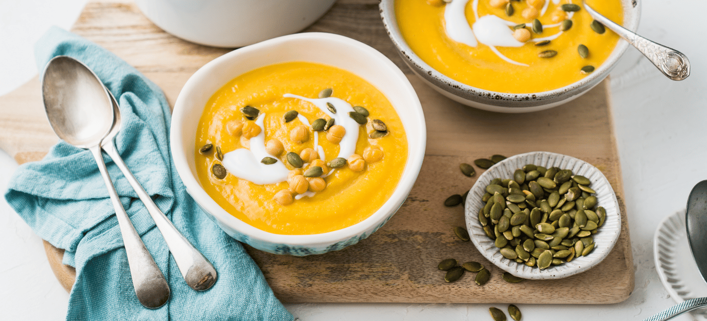 Pumpkin and chickpea soup