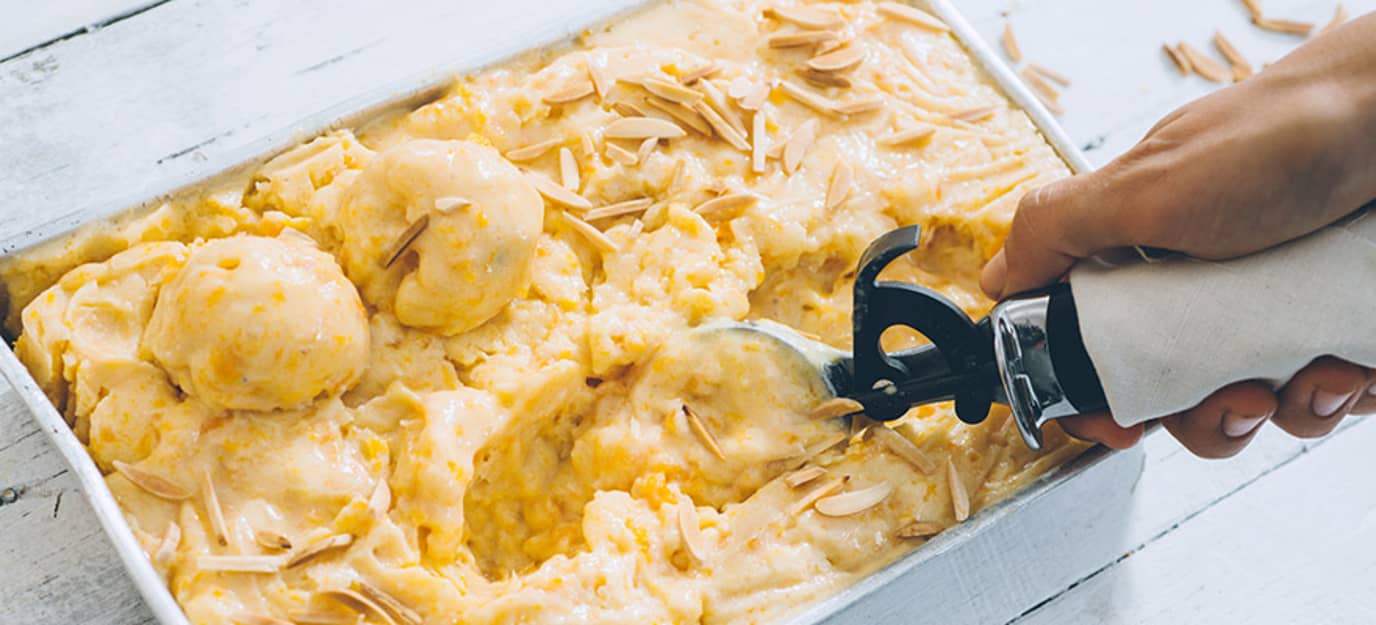 Apricot tofu ice-cream