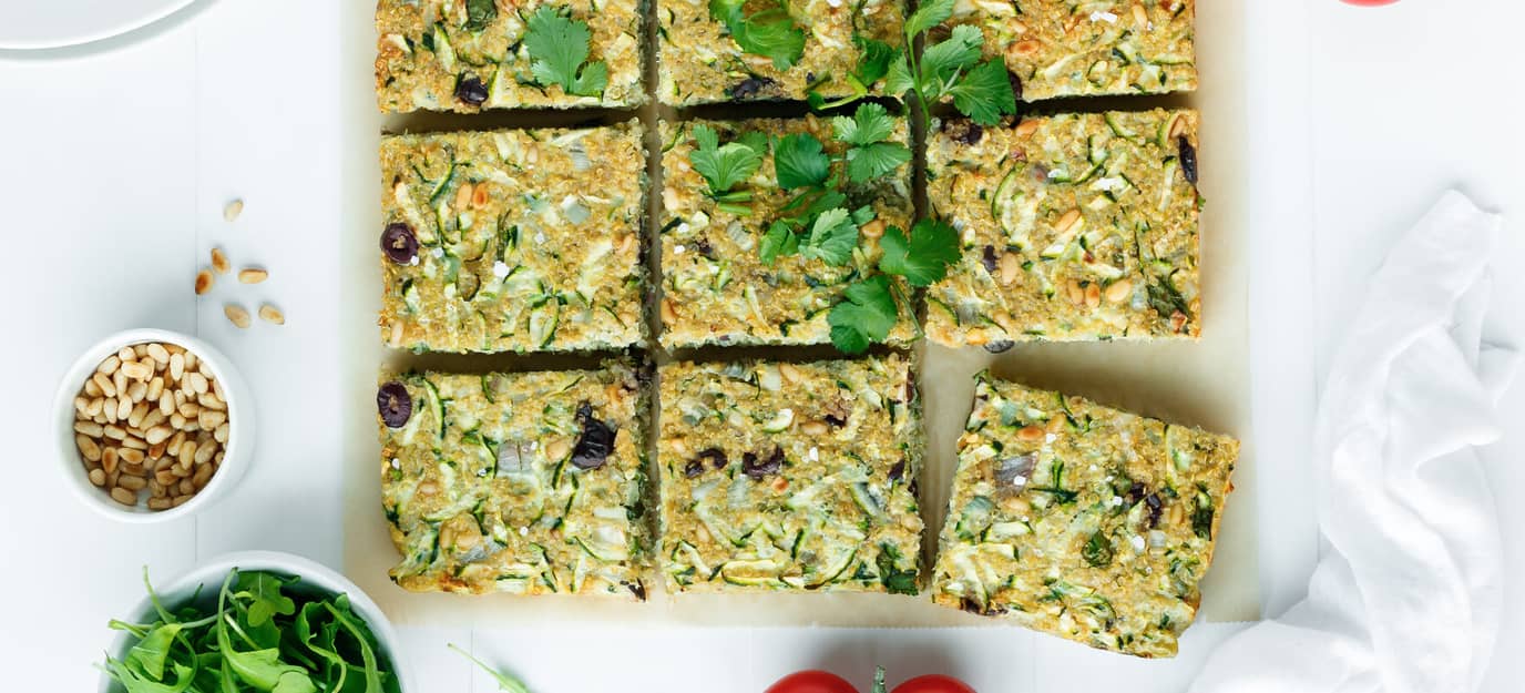 Zucchini and quinoa frittata