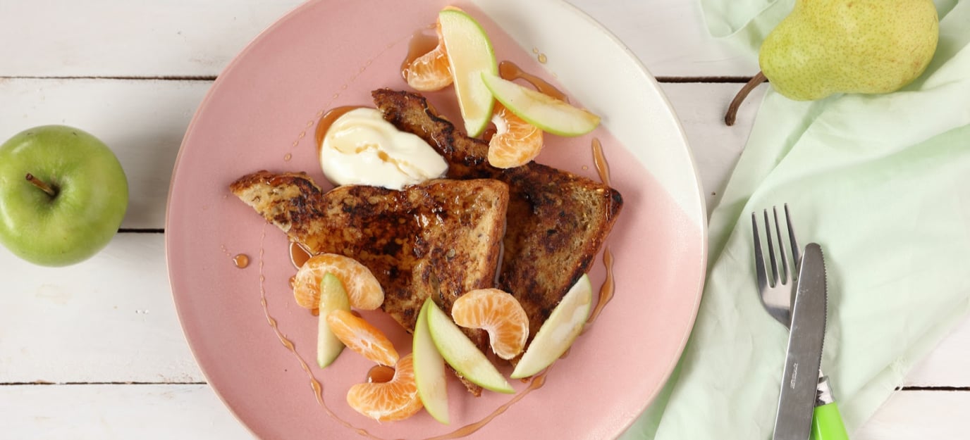 French toast with seasonal fruit