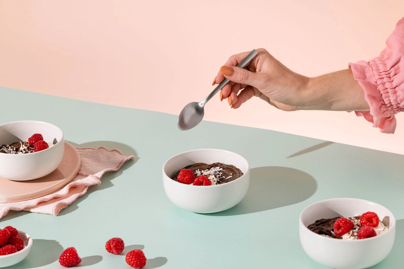 Choc coconut mousse