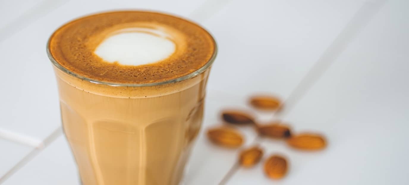 Vanilla almond milk latte