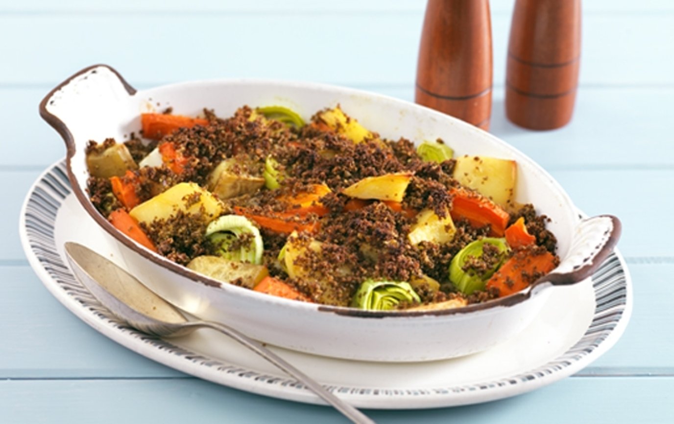Marmite™ vege crumble