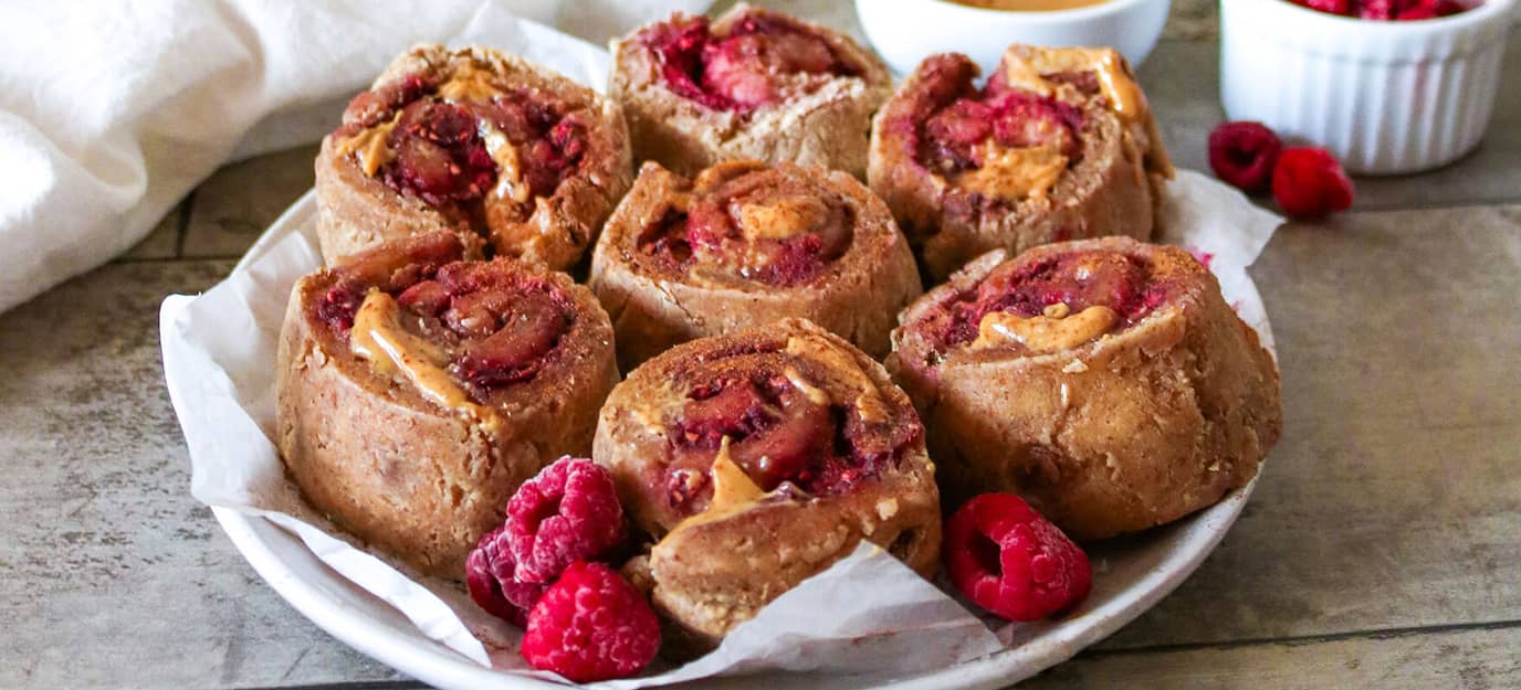 Mini gluten free peanut butter & jelly scrolls