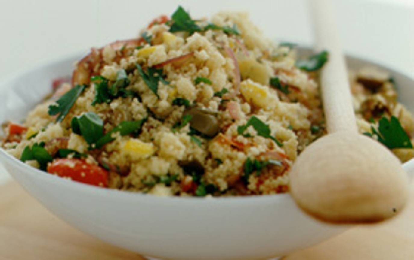 Lemon and olive couscous
