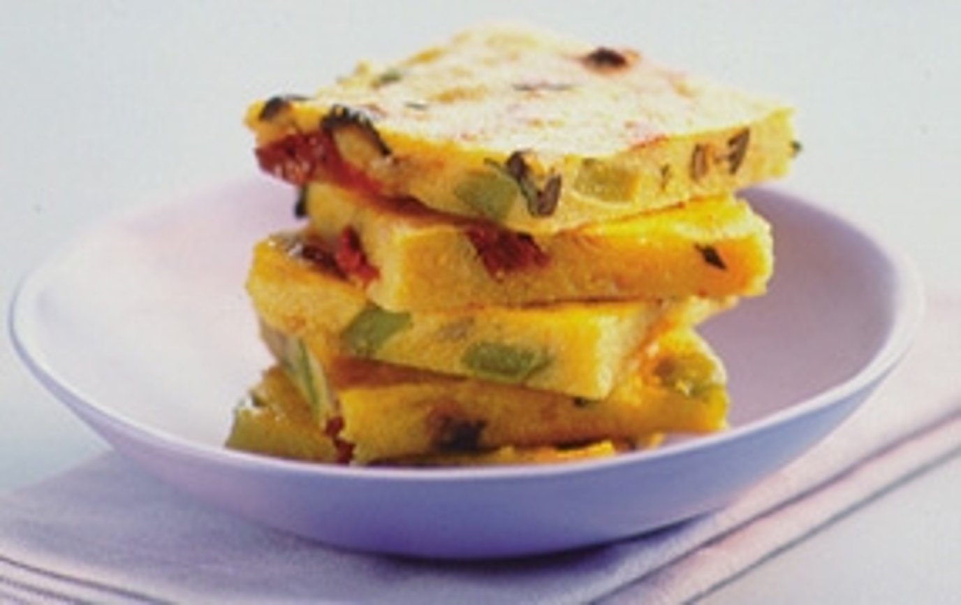 Polenta with sundried tomatoes
