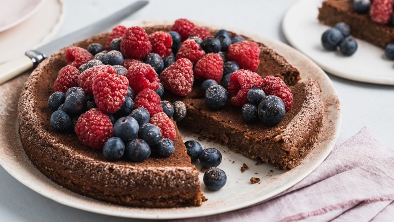 Chocolate chickpea torte