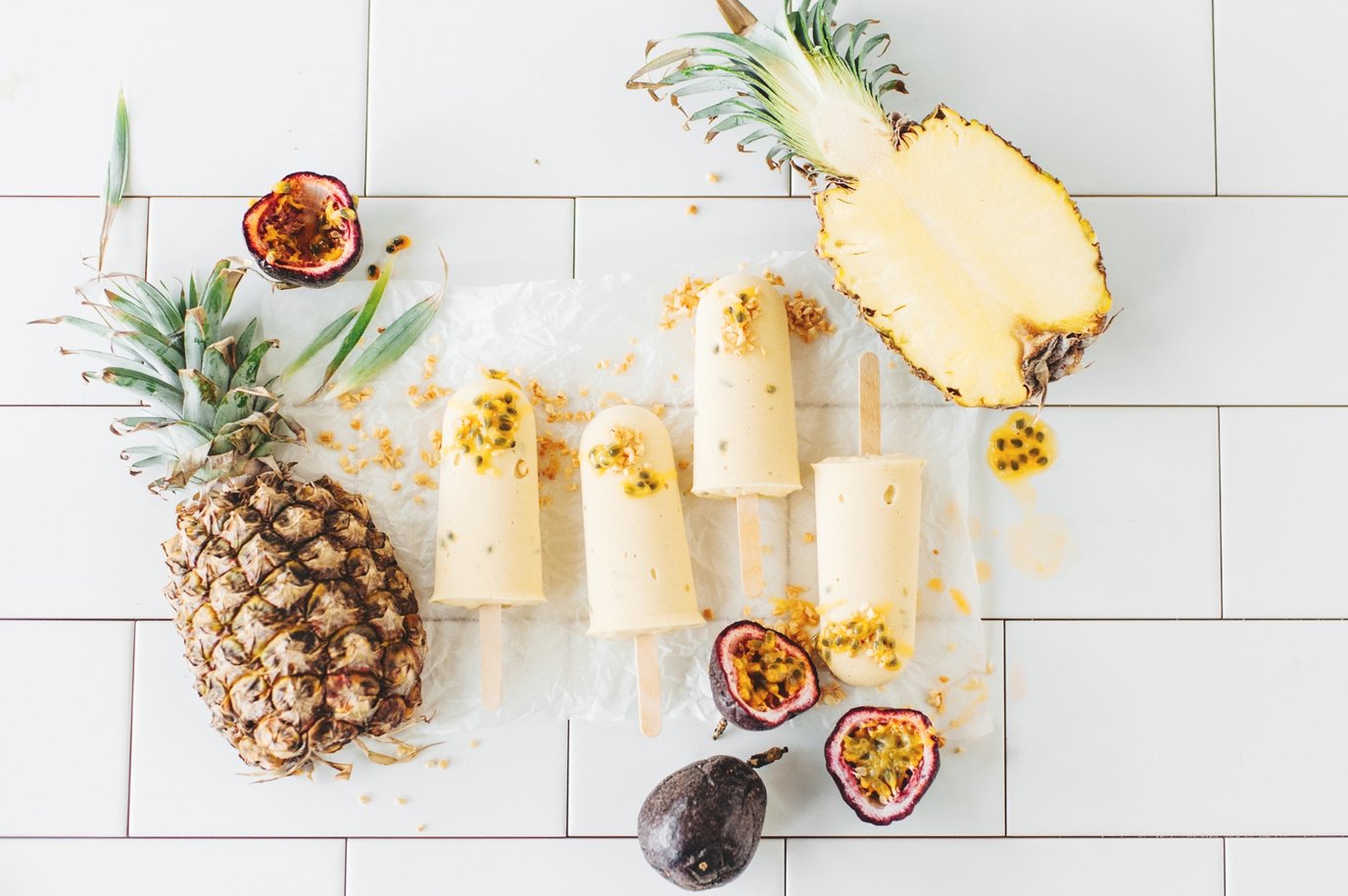 Tropical fruit popsicles