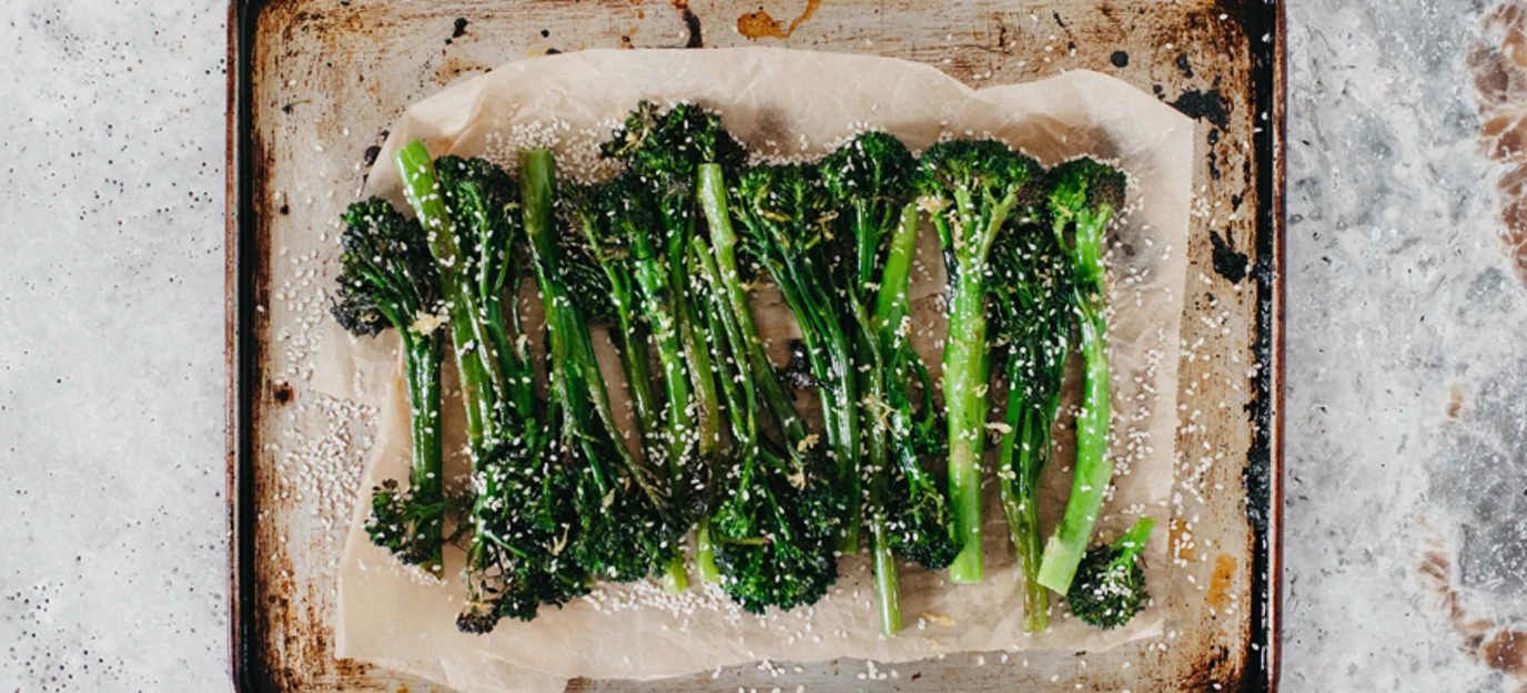 Oven roasted broccolini
