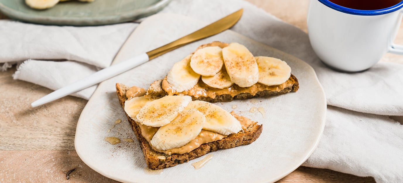 Peanut butter, cinnamon & banana toast