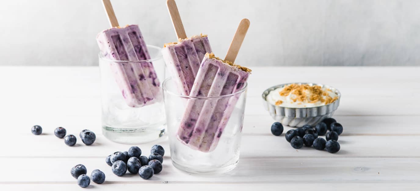 Gluten Free Blueberry Vanilla Popsicles
