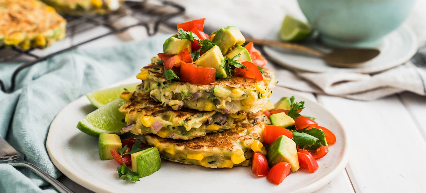 Corn & zucchini (courgette) fritters