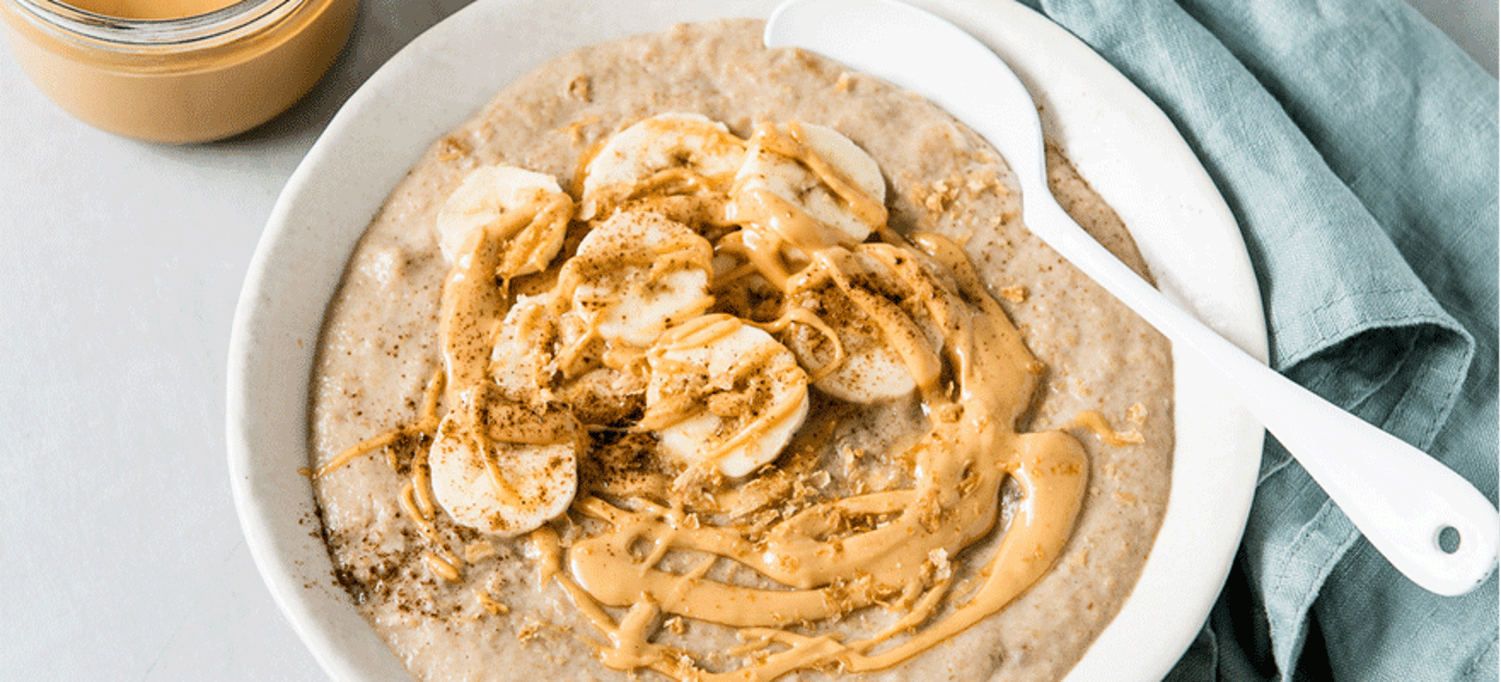 Hot Banana & Peanut Butter Weet-Bix Porridge