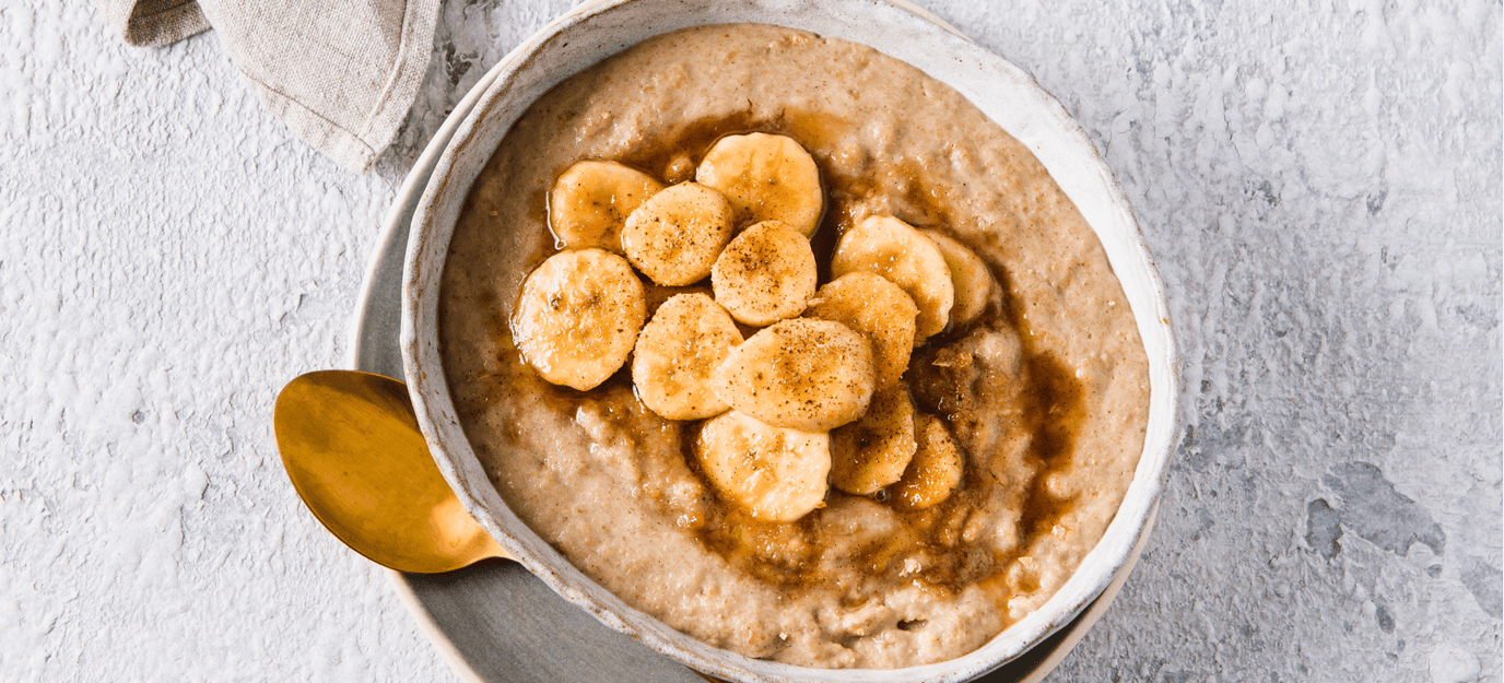 Caramel banana porridge