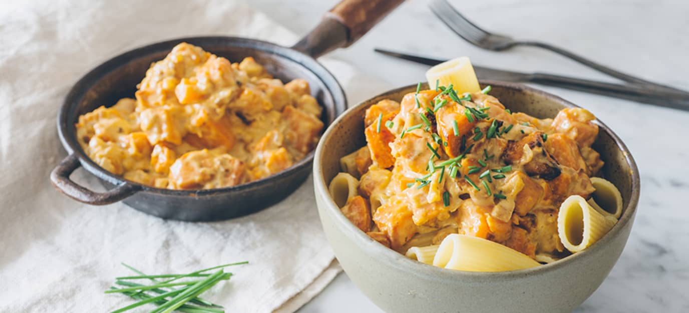 Creamy kumara pasta