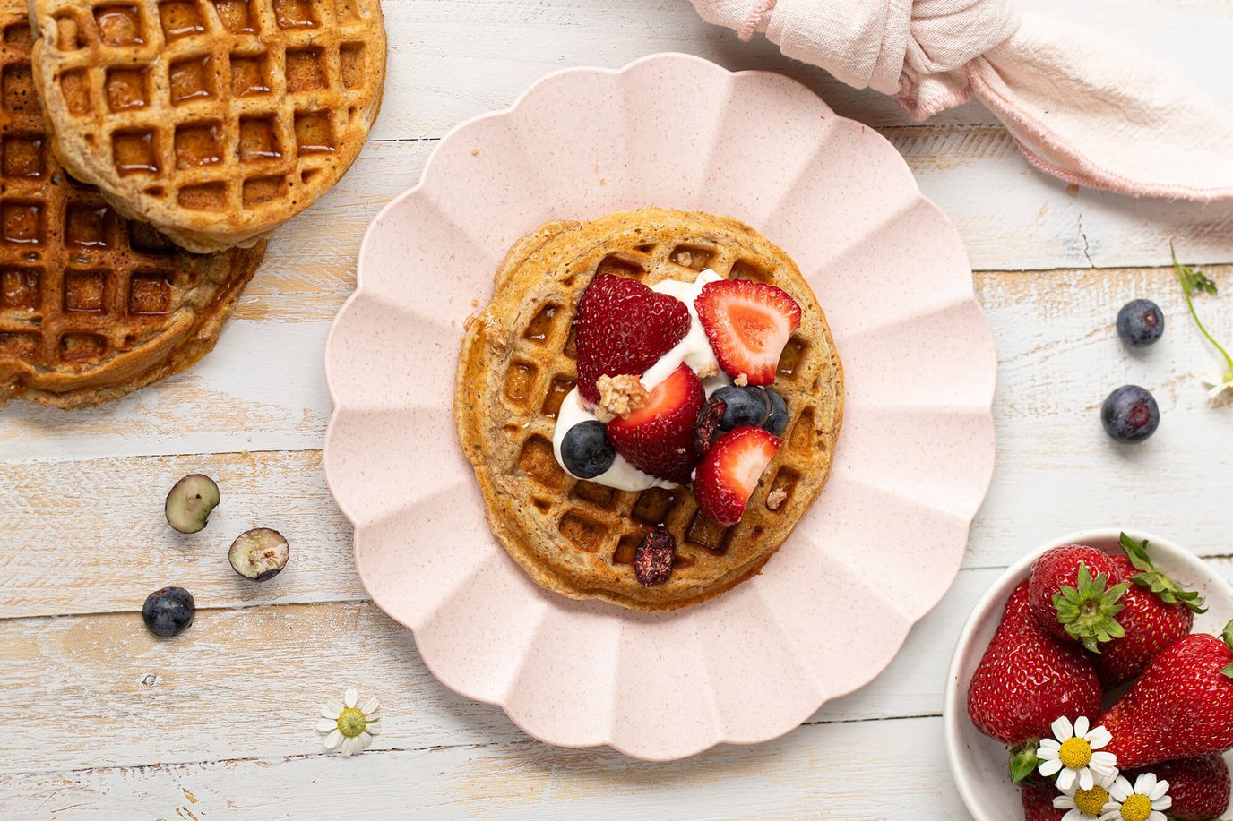 Banana Crunch Waffles
