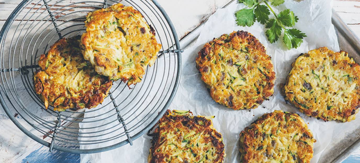 Lentil & courgette patties