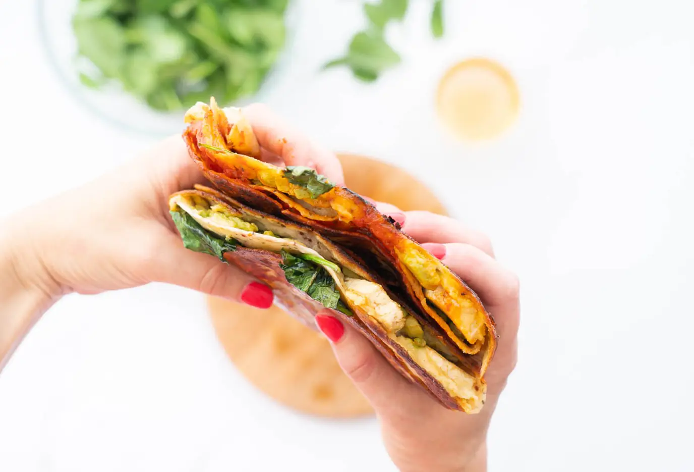 Toasted breakfast wrap