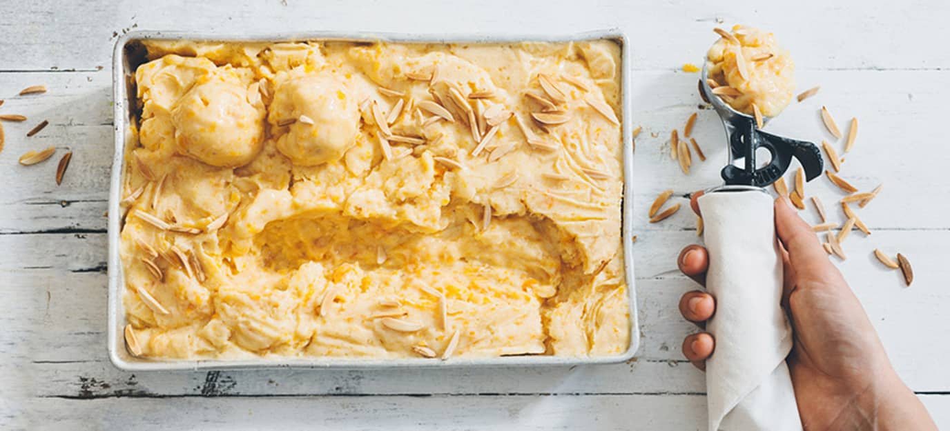 Apricot tofu ice-cream
