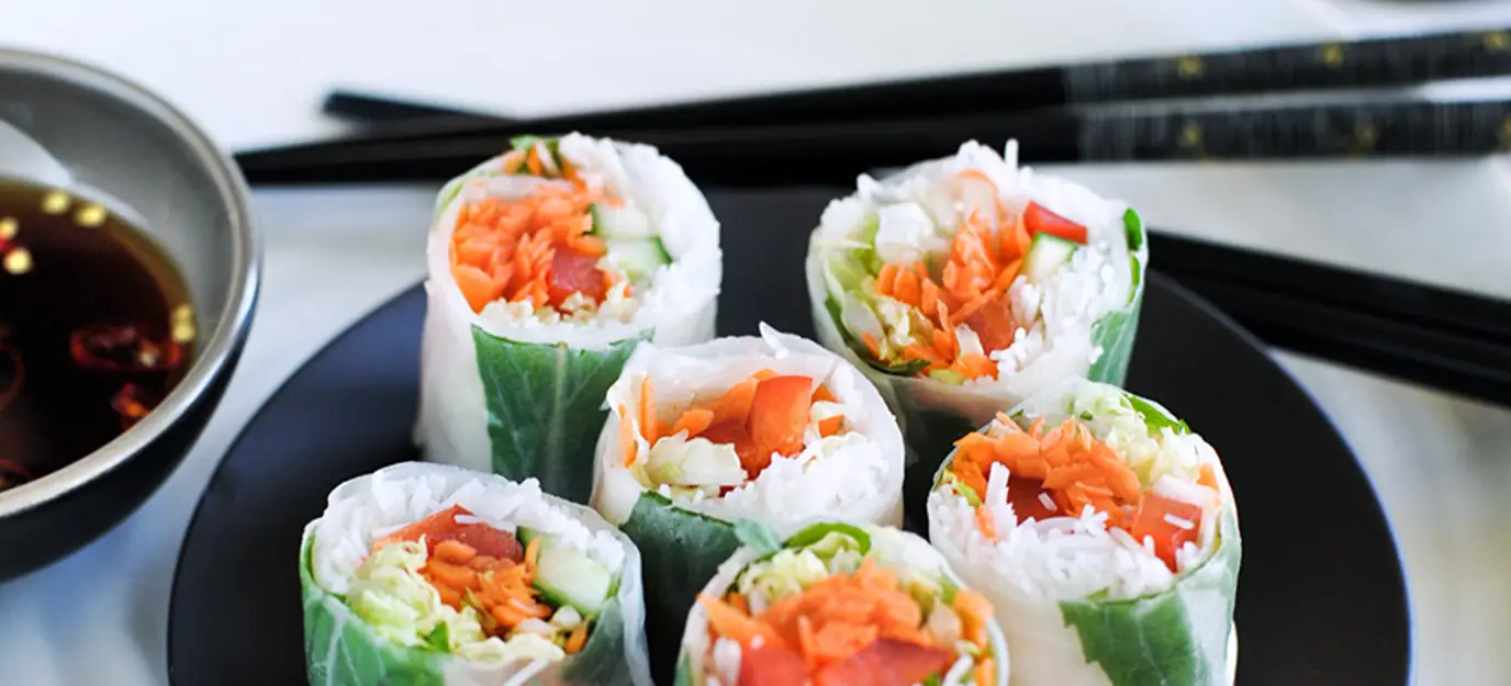 Fresh rice paper rolls